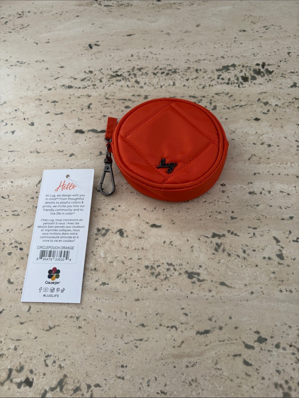 Lug Circle Pouch Orange